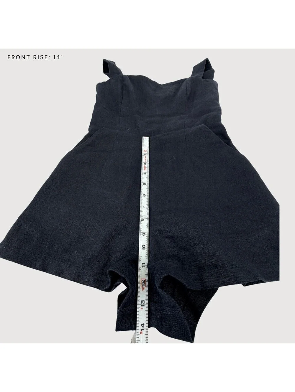 Reformation Island Linen Romper Black Size 0